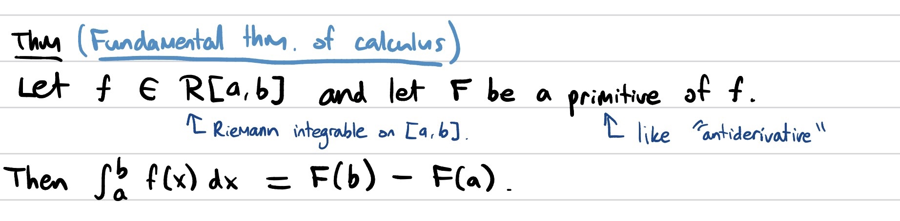 Fundamental Theorem of Calculus